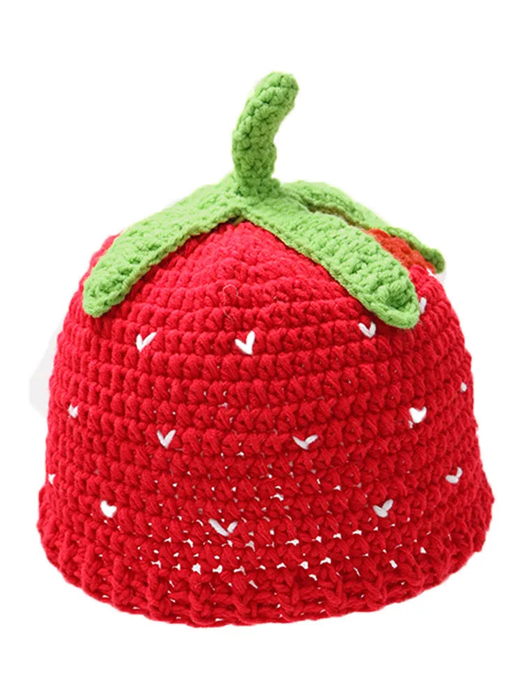 Crocheted And Hollowed-Out Ruffled Cute Knitted Hat