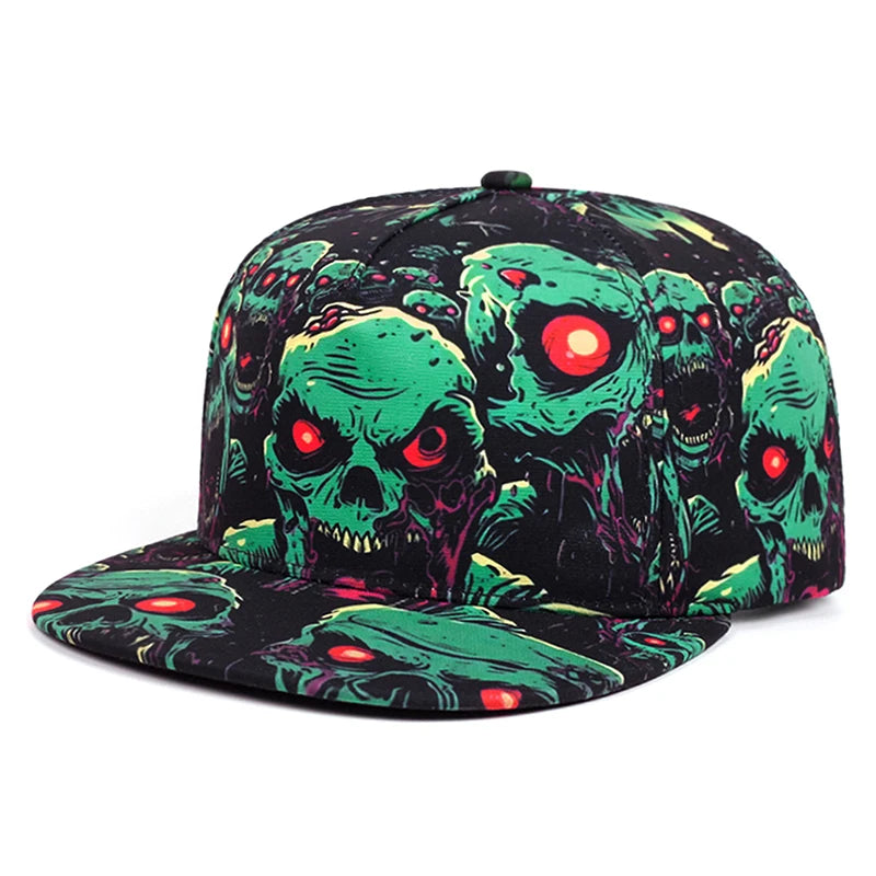 Fashionable Baseball Hat Printed Skeleton Street Hip Hop