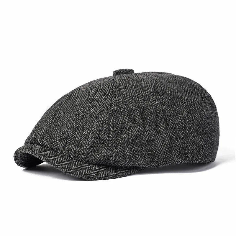 Newsboy Hat Men Beret Peaked Hat Wool Celebrity Caps