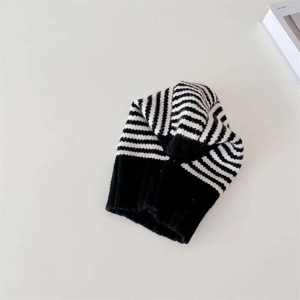 Kids Scarf Knit Material Hooded Style Knit Ear Protection Hats