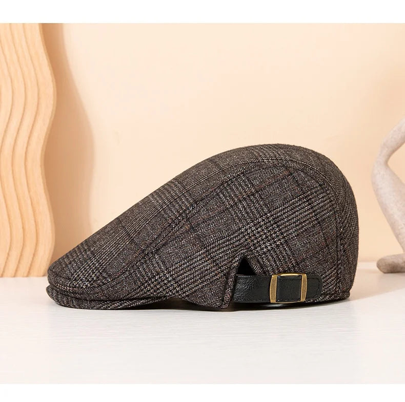 Classic Solid-Color British-Style Newsboy Cap