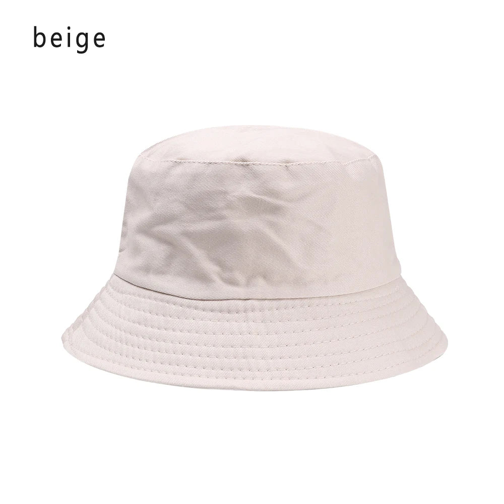 Panama Bucket Hat Candy Color/Hip Hop Maple Leaf Cotton