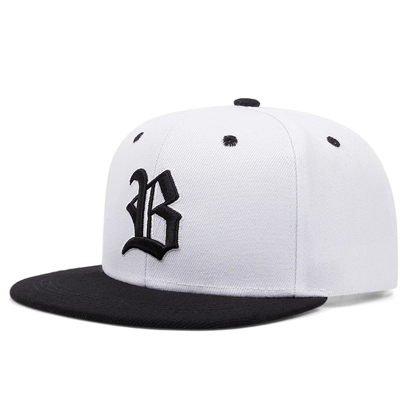 Letter B Gothic Street Skateboarding Hat Street Dance HipHop Hat Outdoor Sports Sunshade Hat Unisex