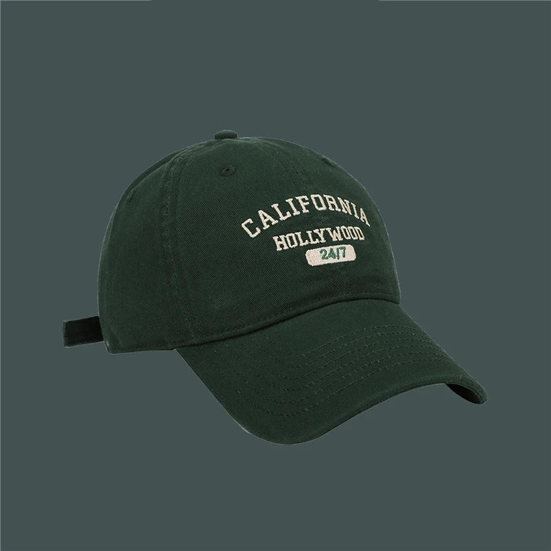 Retro Letter Embroidery Baseball Caps For Women Men Summer Sport