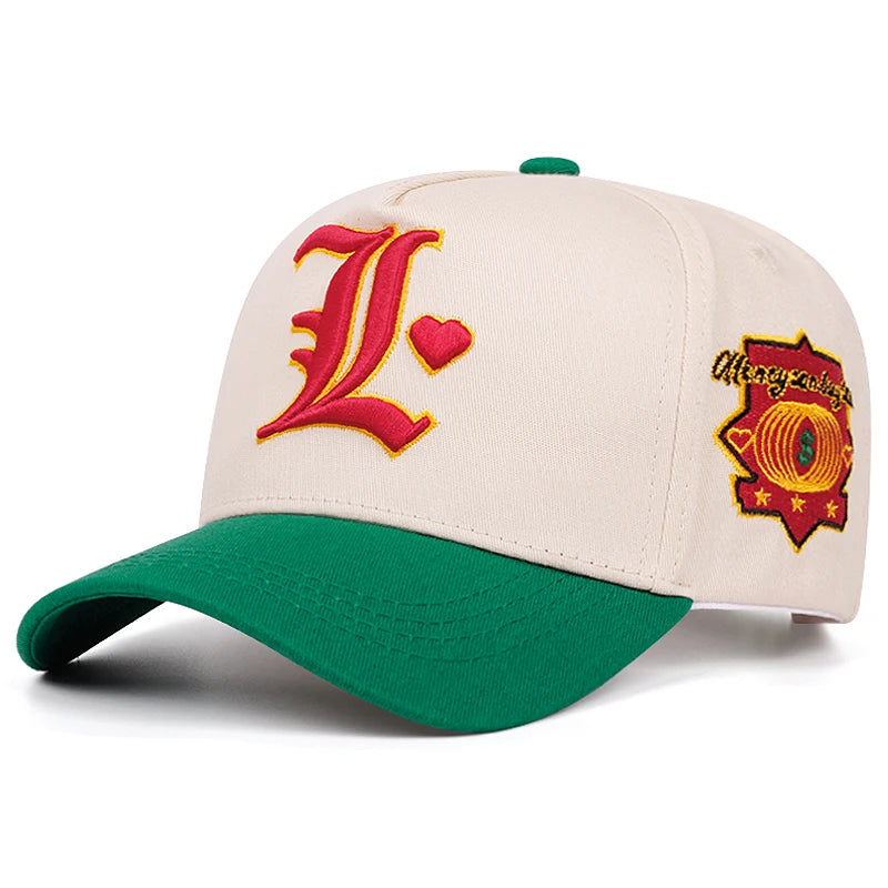 Simple Baseball Hat L Letter Embroidered Street Pop Hip Hop Hat
