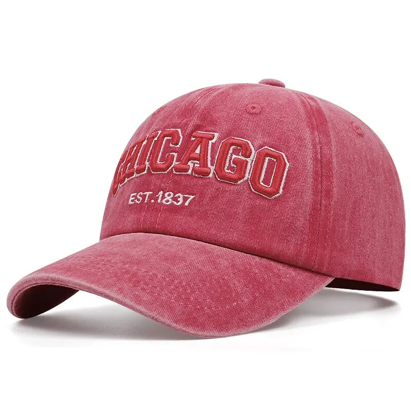 Letter Chicago Baseball Cap Men Women Spring Summer