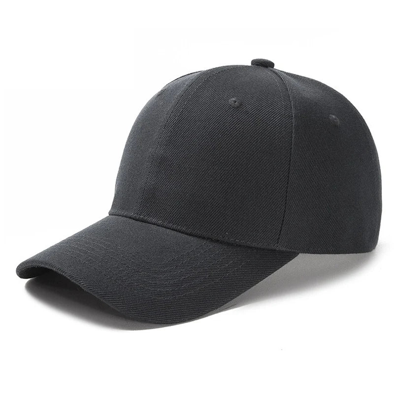 Adjustable Polyester Baseball Cap Unisex Solid Color Dad Hat