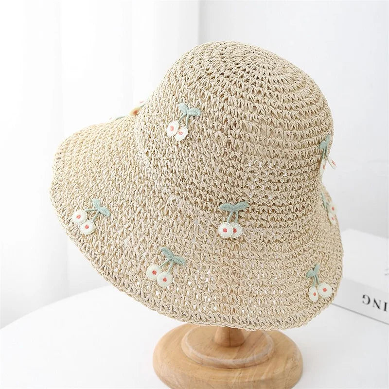 Straw Hat Summer Women Visor Bucket Hat