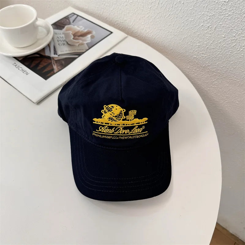 Unisex Letter Embroidery Breathable Baseball Caps Spring and Autumn Outdoor Adjustable Casual Hat Sunscreen Hat