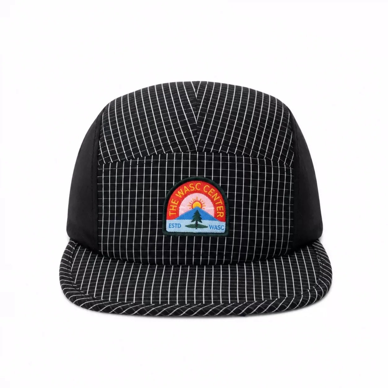Retro Striped 5-Panel Baseball Cap for Women Men Summer