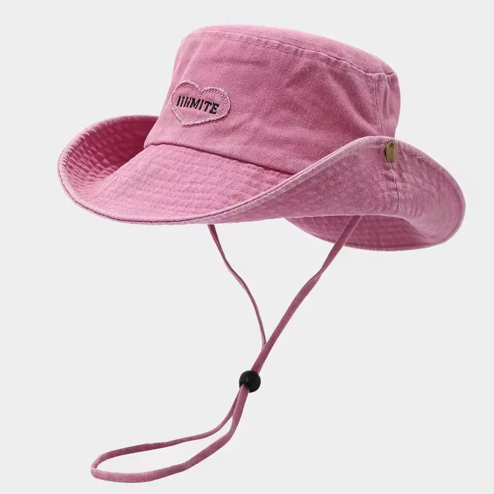 Japanese Retro Washed Cowboy Hats for Women Spring and Summer