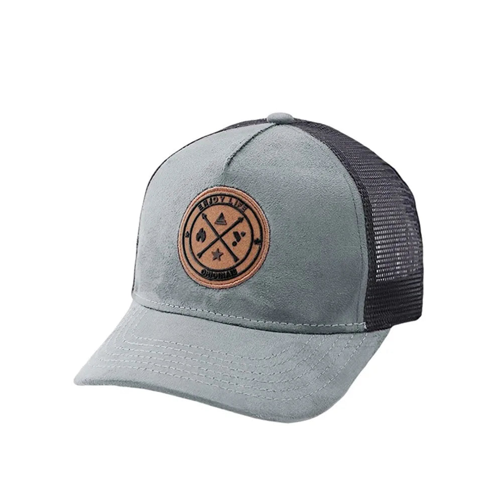 Sport Mesh Yarn Summer Baseball Cap Letter Patch Casual Snapback Hat