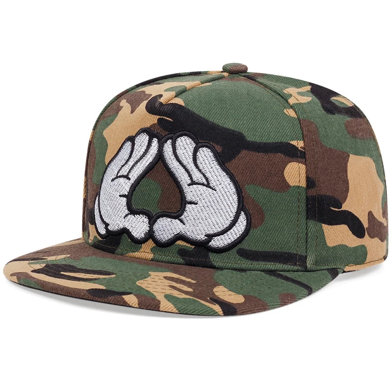Trendy Light Plate Two Hand Personalized Street Hip Hop Hat