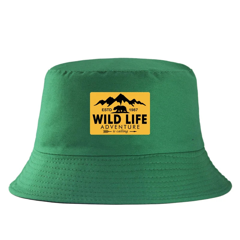 Wild Life Printed Reversible Bucket Hat Woman Man