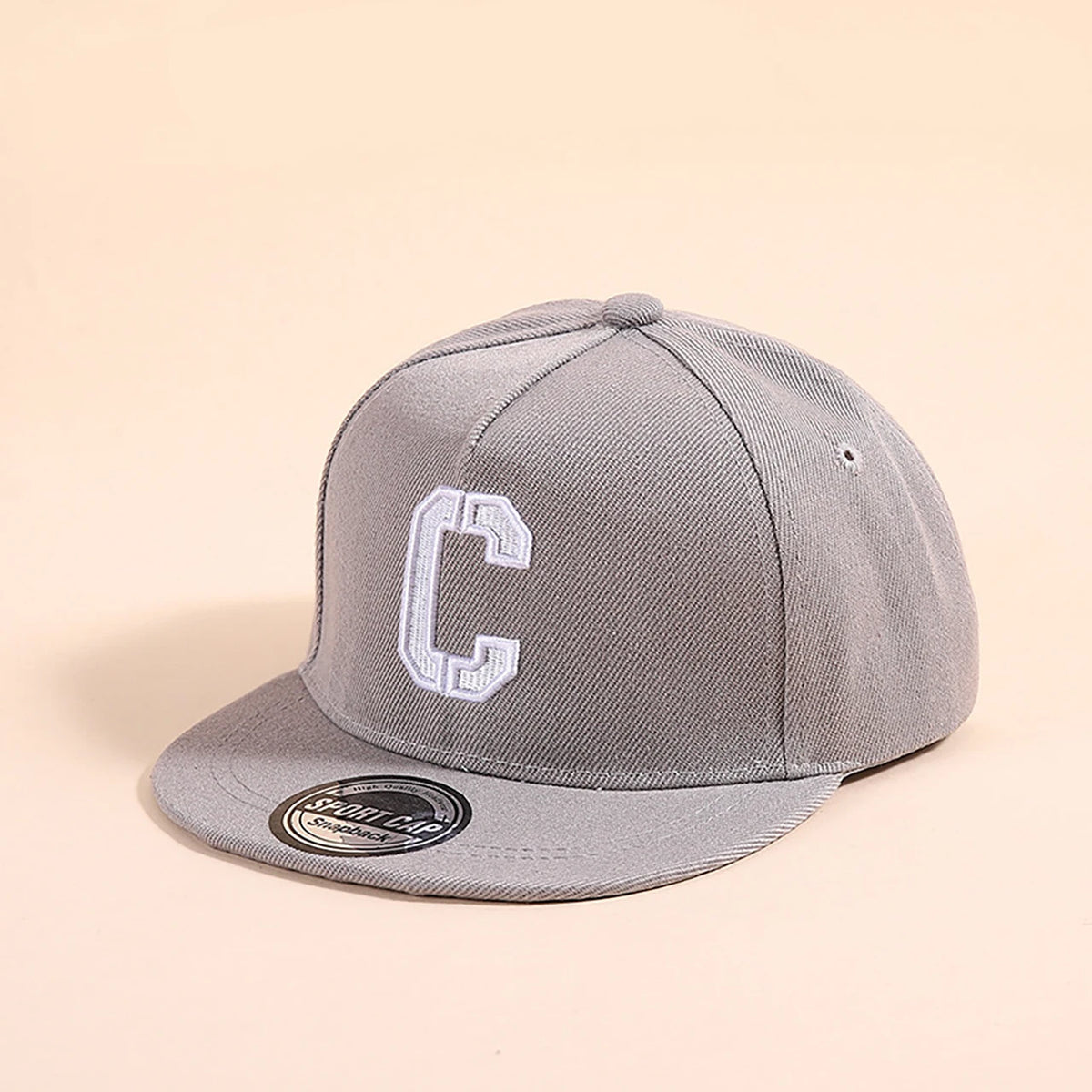 Kids Snapback Cap Embroidered Letter Flat Brim Baseball Hat For Children Boy Girl Solid Color Summer Sun Hats
