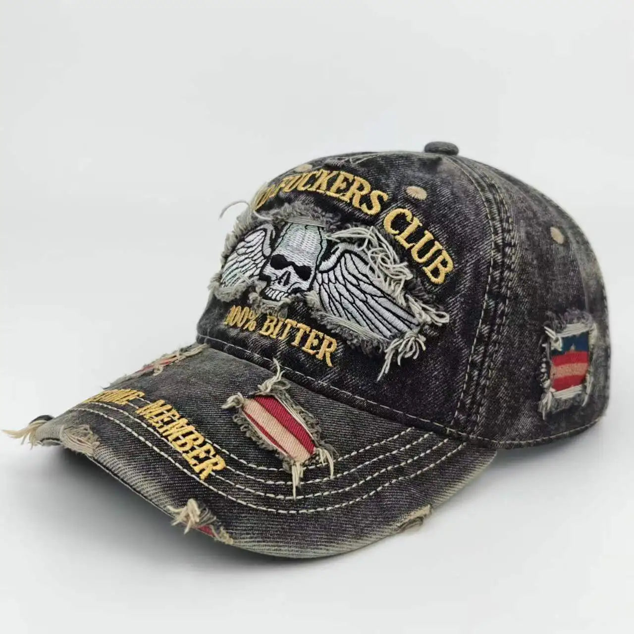 Cap Printed Embroidered 250th Anniversary Ripped Baseball Cap