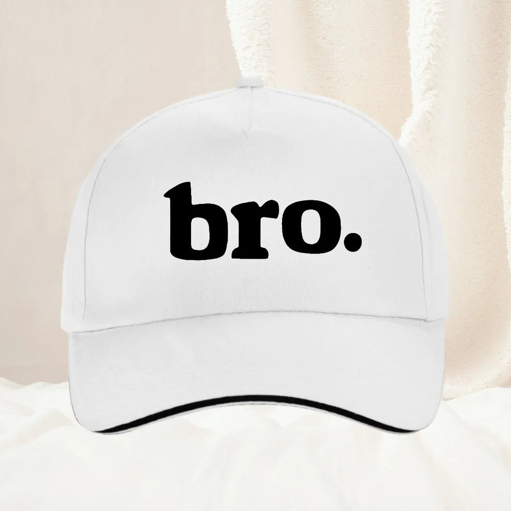 "Bro"Letter Print Baseball Cap Spring Autumn Outdoor