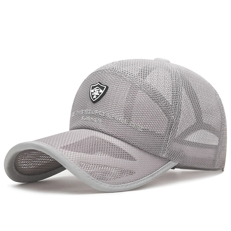 Summer Full Mesh Quick Drying Baseball Cap Breathable Net Sunhat