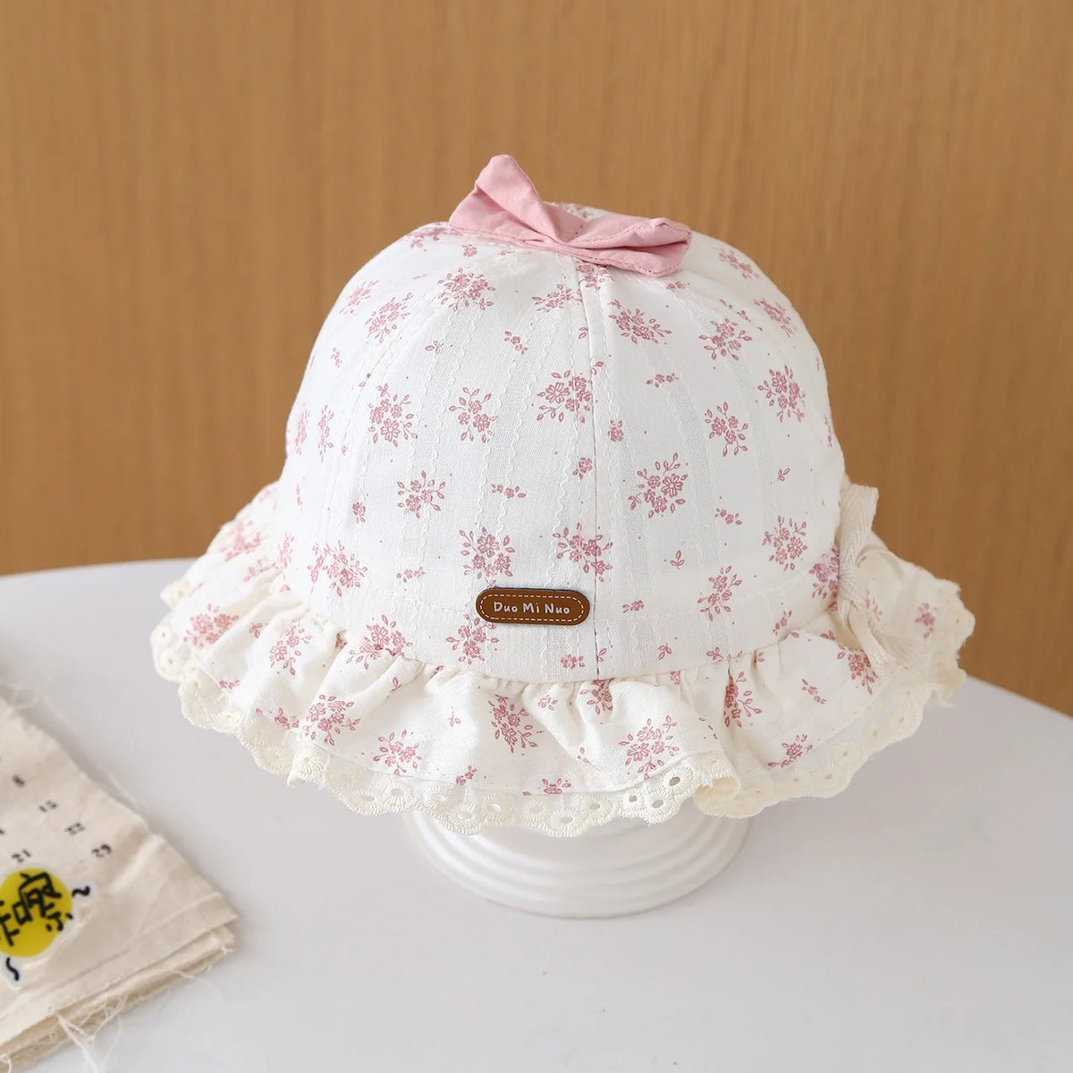 2026 New Baby Hat Spring Autumn Thin Butterfly Knot Floral Fisherman Cap