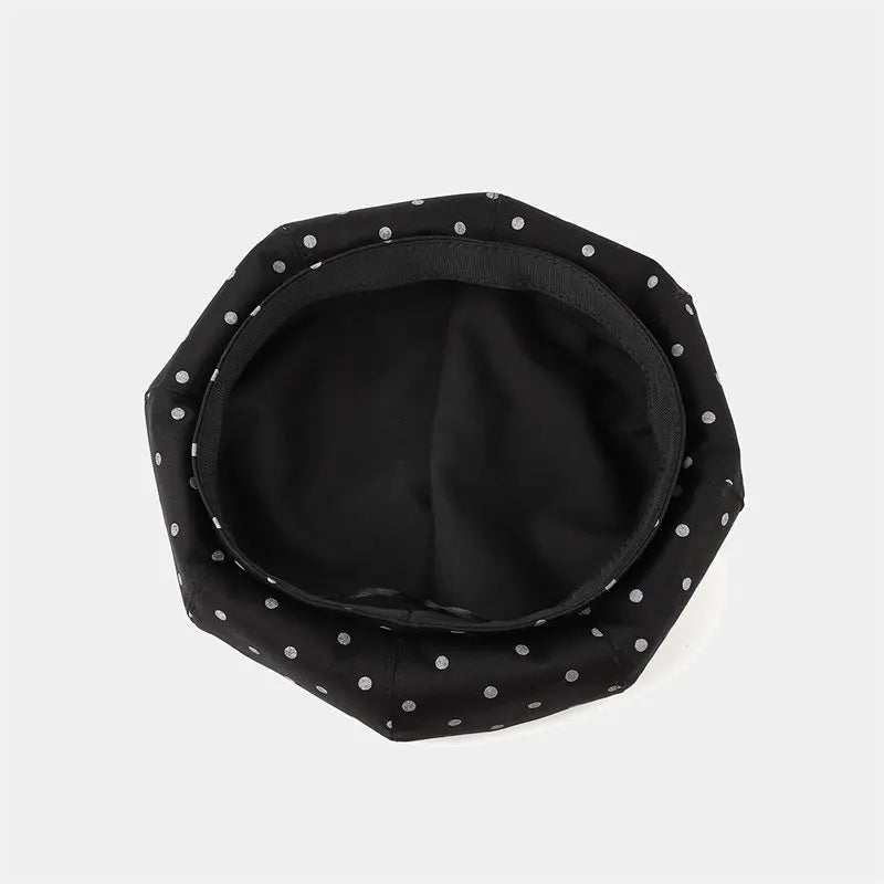 Four Seasons Cotton Dot Print Newsboy Caps