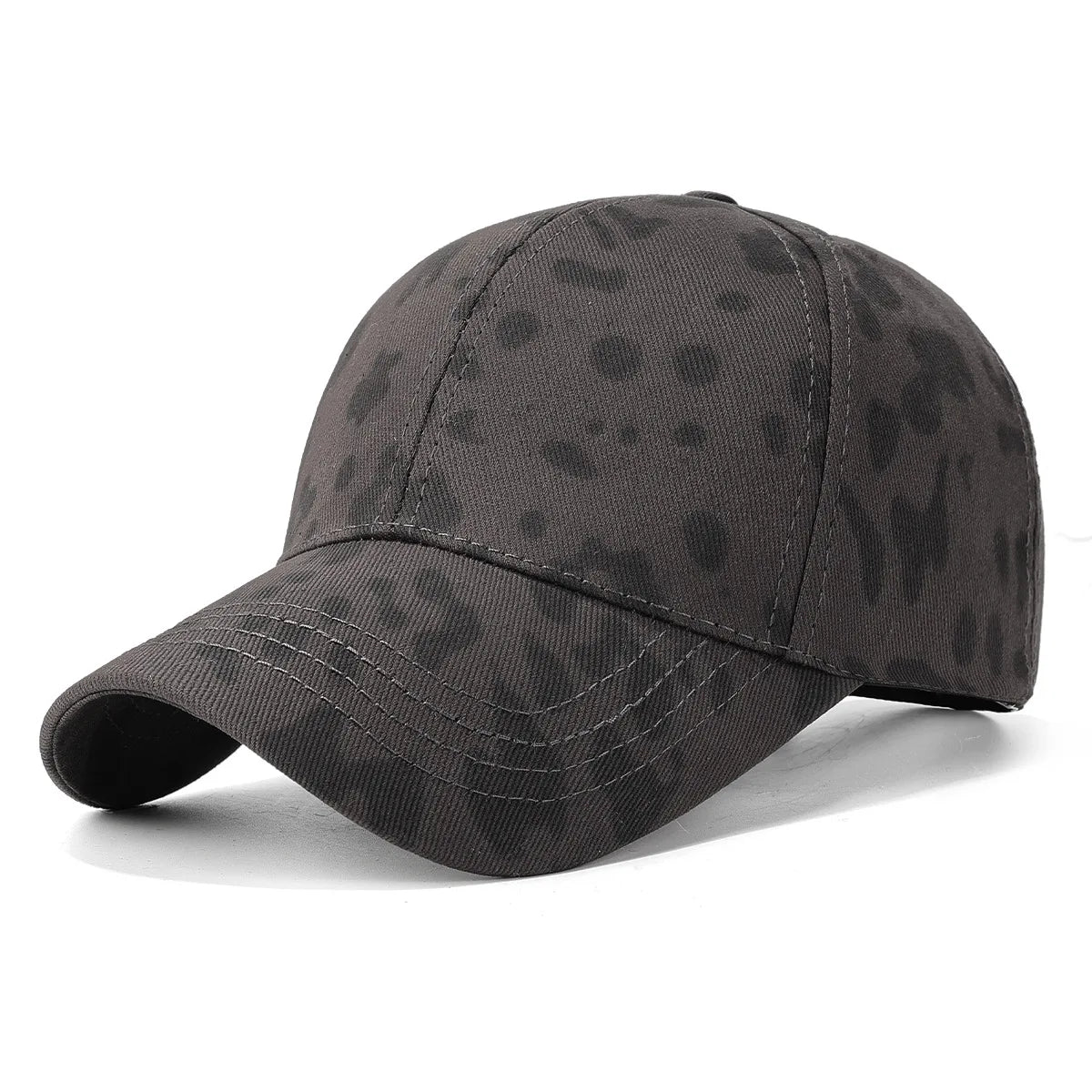 Four-Season Korean Style Leopard Print Hard Top Baseball Cap