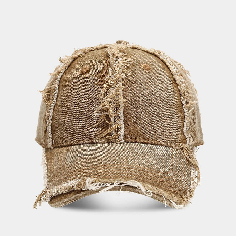Japanese Vintage Distressed Denim Baseball Cap