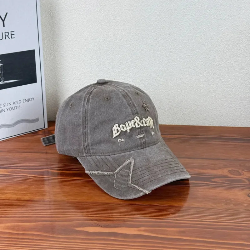 Retro Embroidery Letter Baseball Caps