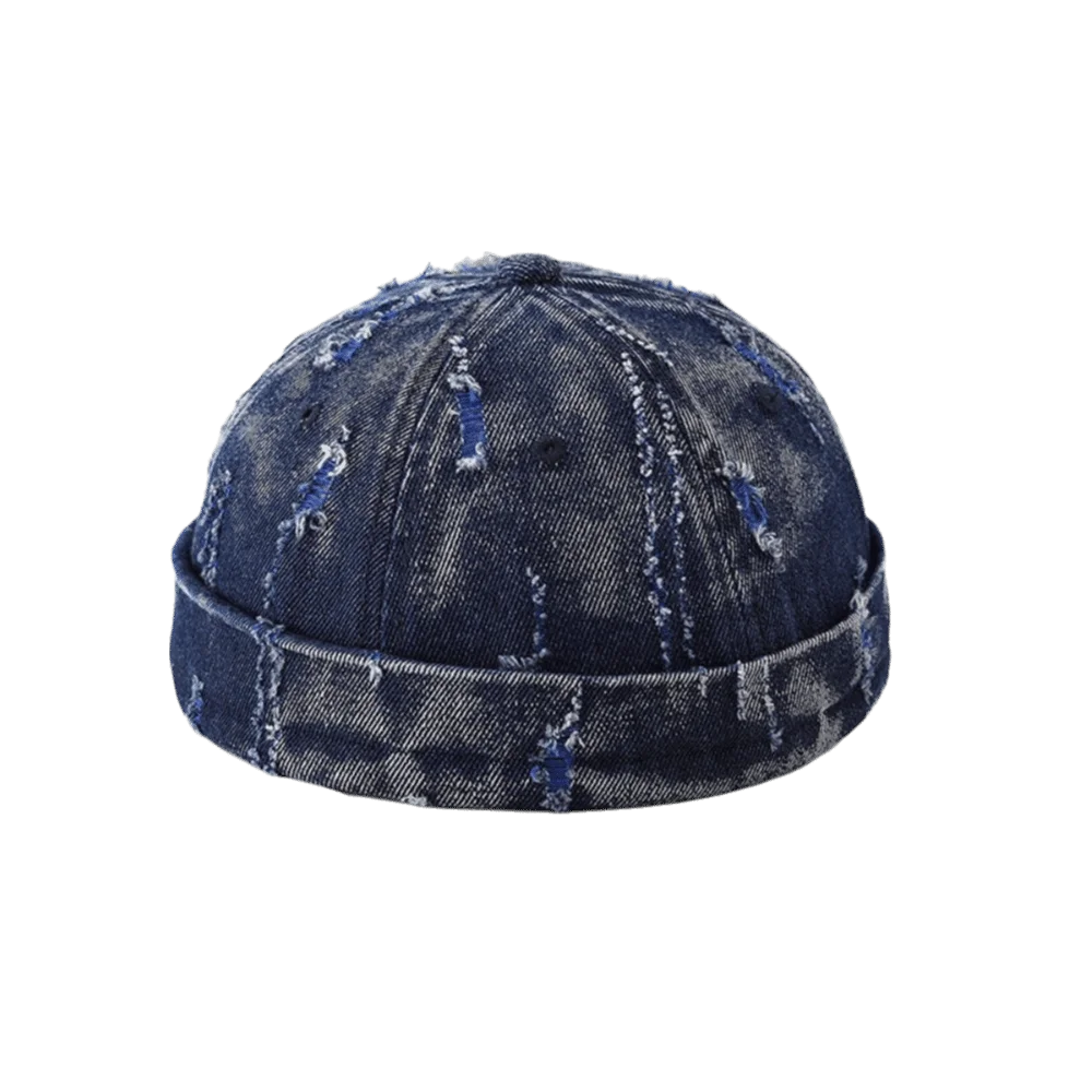 Broken Denim Docker Cap Cotton