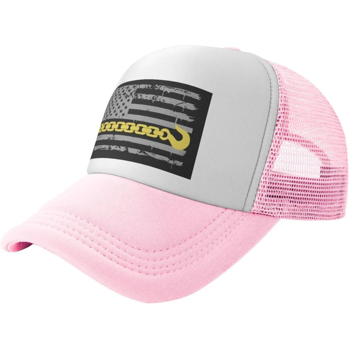 Thin Yellow Line Tow Baseball Cap Driver American Flag