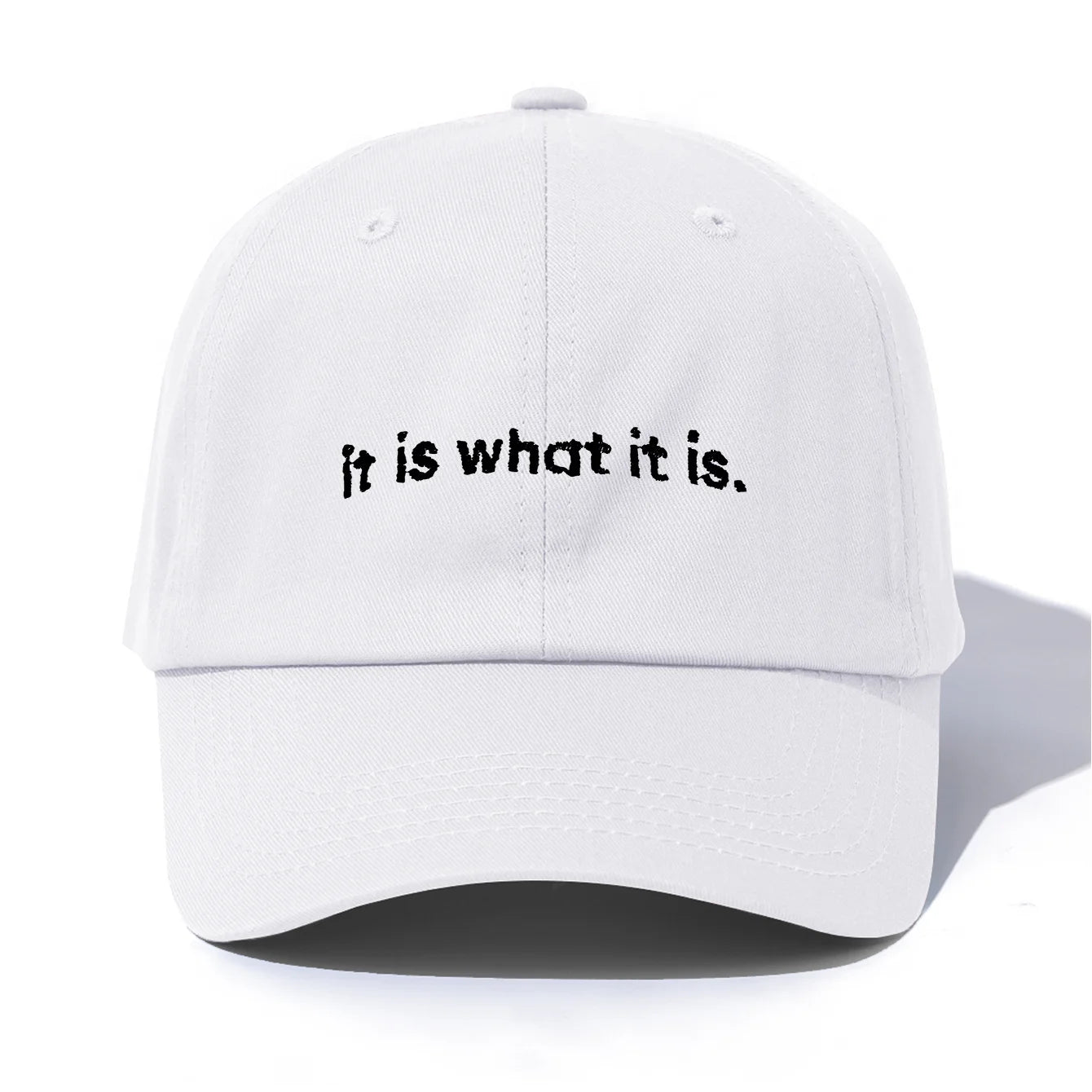 1pc It Is What It Is Embroidery Baseball Cap for Adults
