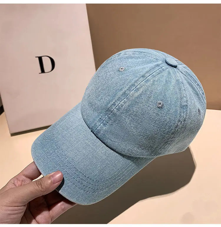 Baseball Cap Women Men Unisex Denim Washed Soft Top
