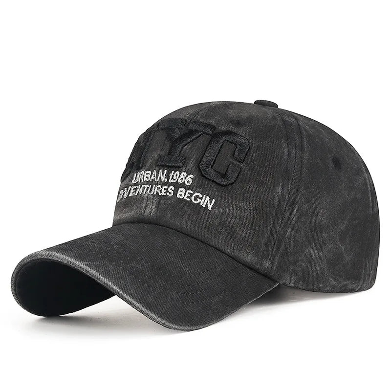 Vintage Washed Cotton Baseball Cap Men Women