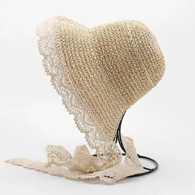 Summer Baby Sun Hat Lace Straw Kids Bucket Hats