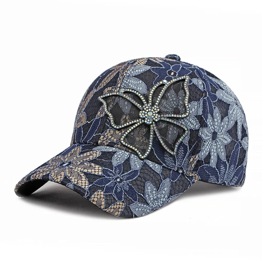 Fashion Breathable Lace Floral Baseball Cap