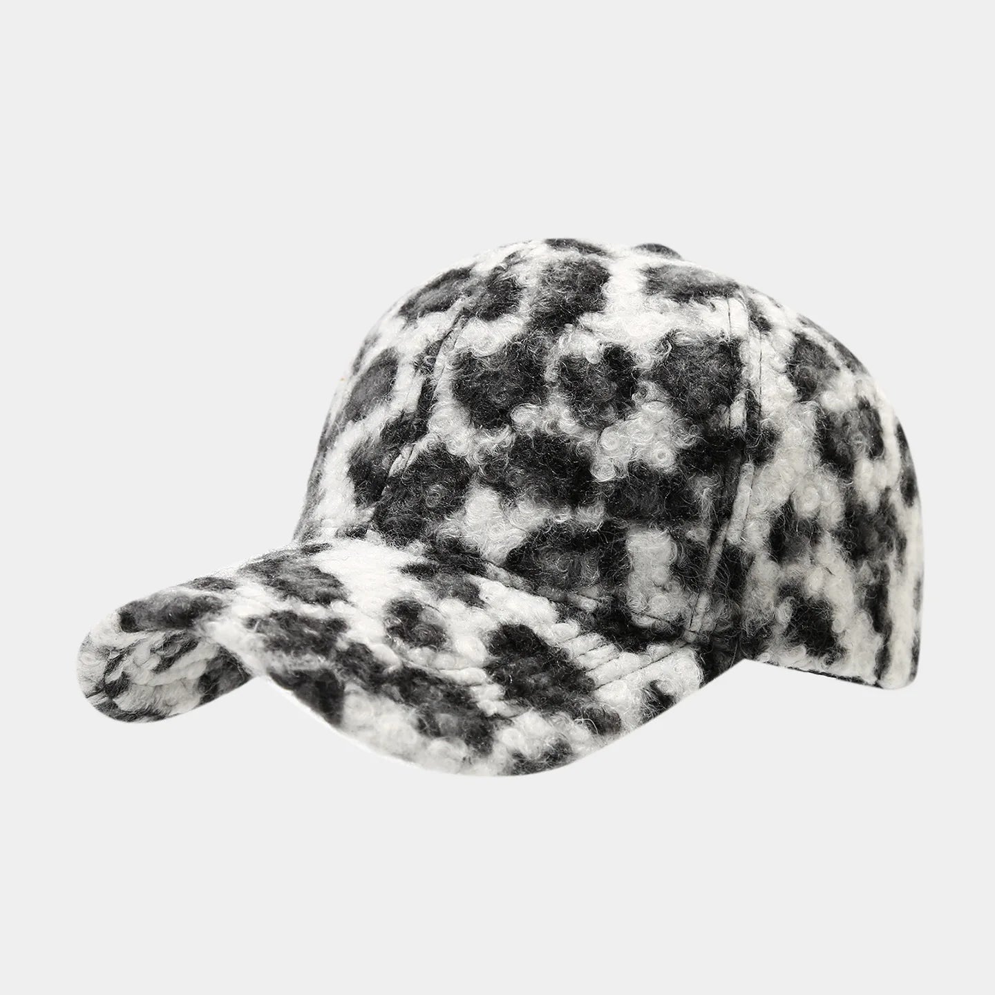 Autumn And Winter New Hat Ladies Leopard Print Hard Top Baseball Cap