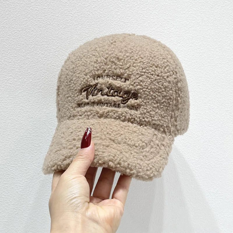 Letter Embroidery Autumn Winter Baseball Caps for Women