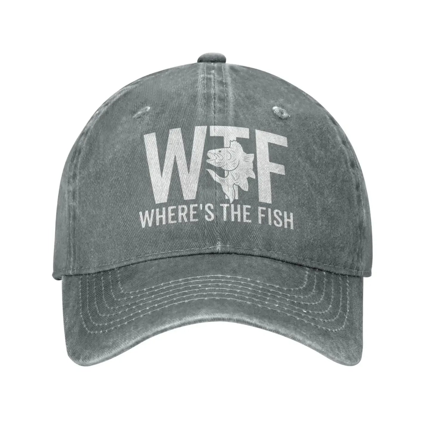 WTF Where's The Fish Hat Women Baseball Hat Graphic Cap Men’s For Cap