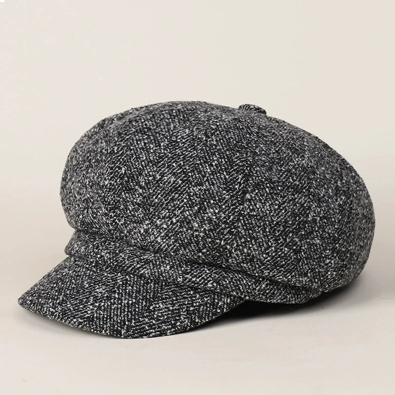 Wool Blended Newsboy Cap British Style Beret Hats