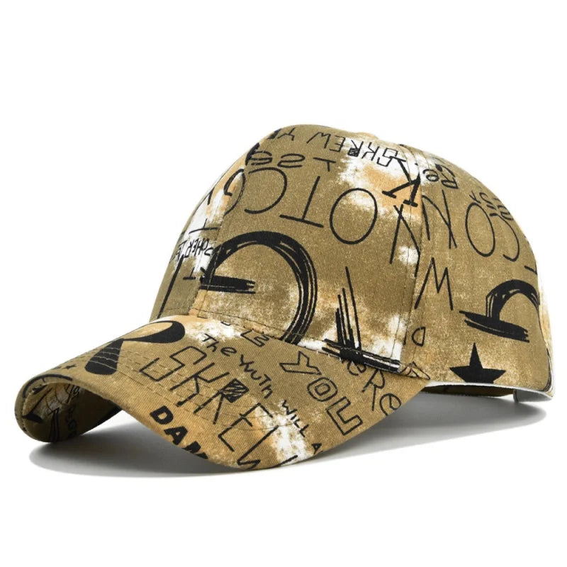 Graffiti Print Baseball Cap Spring