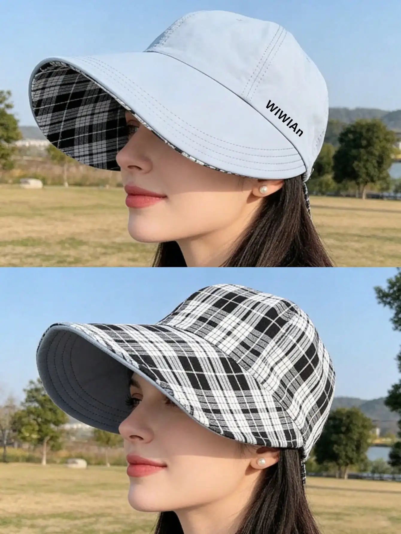 Reversible Women Bucket Hat, Sun Protection, Suitable For Daily Outdoor