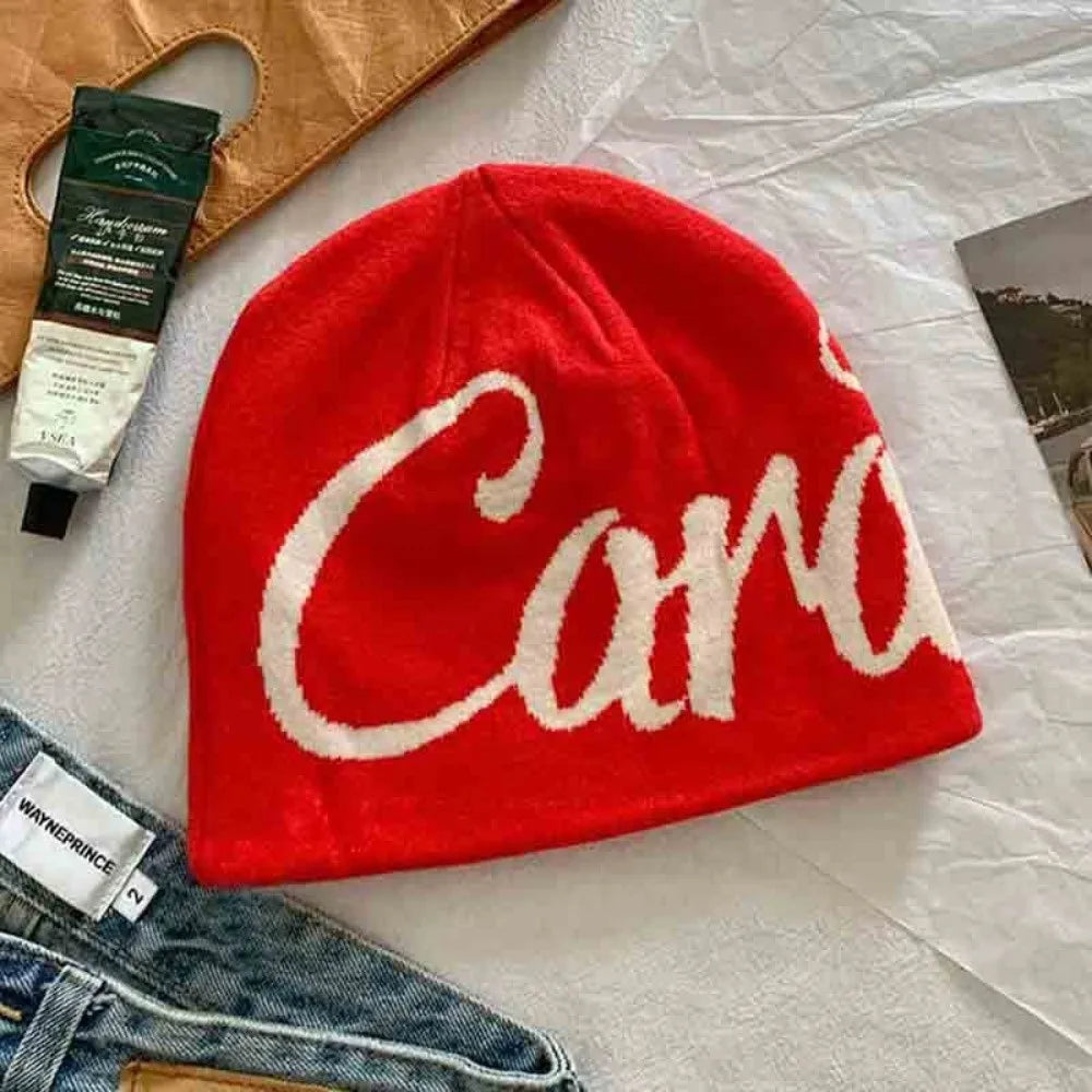 Fashion Letter Knitting Cap Hat Fiber Y2k Jacquard Knitted Hat