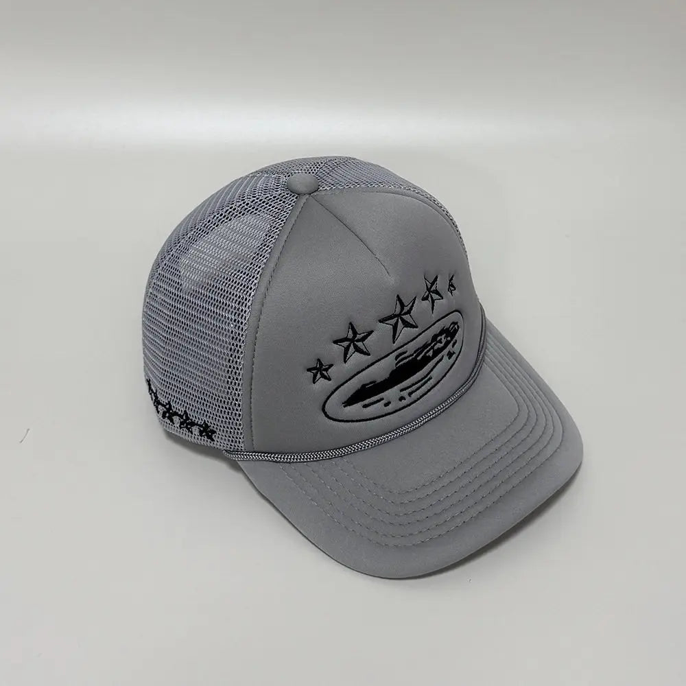 Y2K Star Embroidery Men Foam Mesh Baseball Cap Women Summer