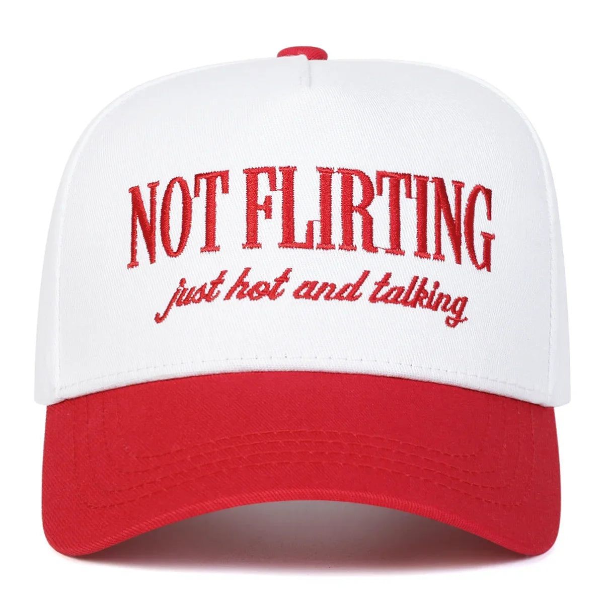 Unisex Not Flirting Letter Embroidery Baseball Caps Spring Autumn