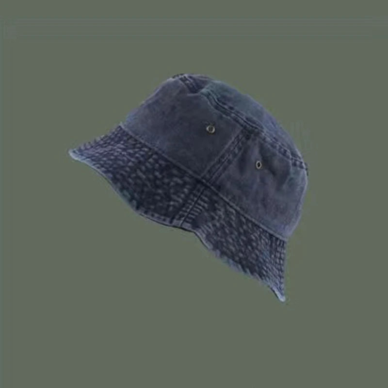 Bucket Hat Retro Washed Denim Fisherman Hat