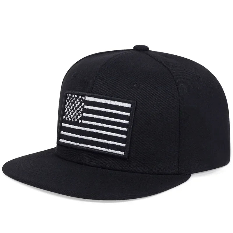 Unisex American Flag Embroidery Hip-Hop Hats Spring Autumn Outdoor