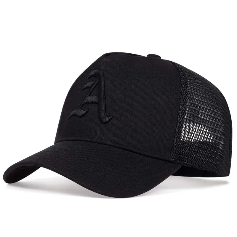 Unisex Gothic Letter A Embroidery Embroidery Baseball Net Caps