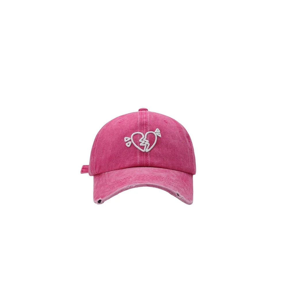 Cute Cotton Love Heart Baseball Cap
