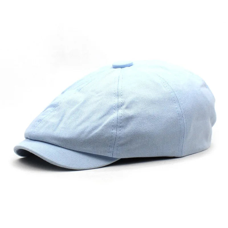 Denim Peaked Cap Men's Women's Beret Hat