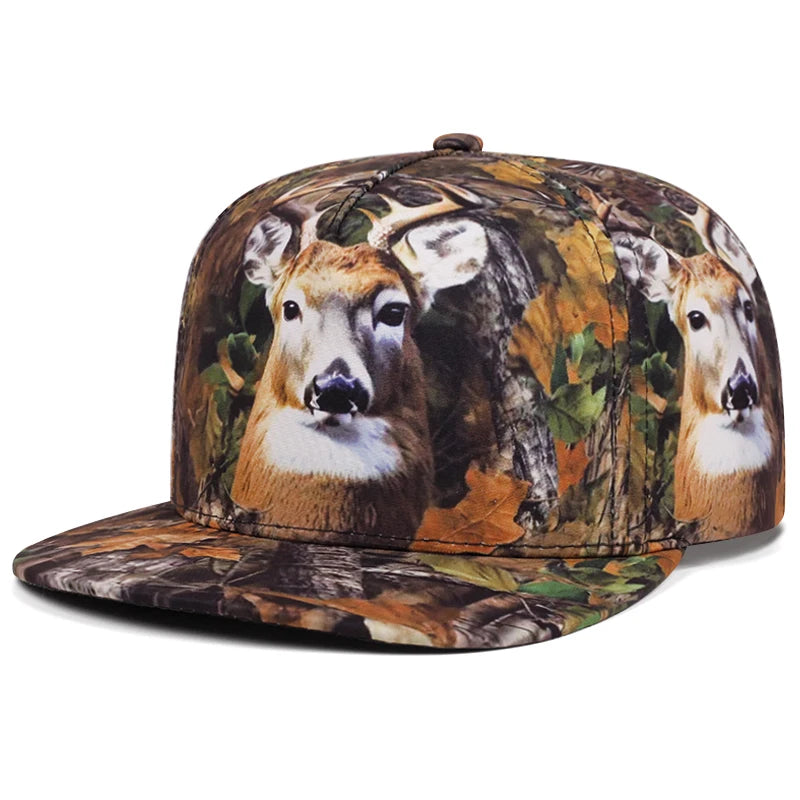 Flat Brimmed Hat Printed Animal Street Hip Hop Hat