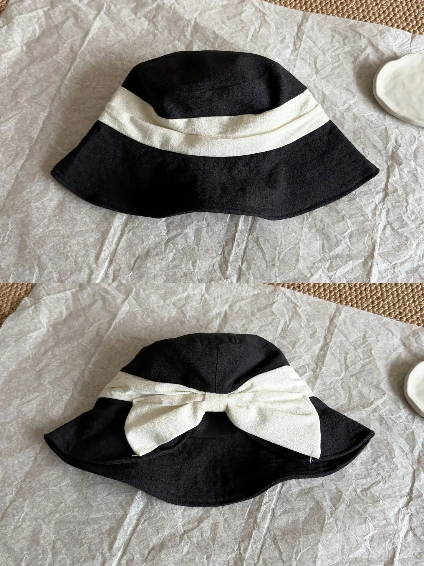 Elegant Bow-Tied Fisherman's Hat Women